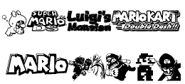 Mario and Luigi graphic font preview