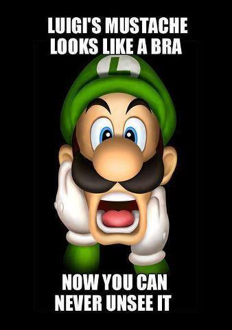 Luigi's Moustache looks like a...