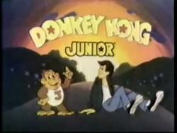 Donkey Kong Jr cartoon title screen