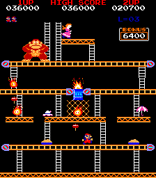 Donkey Kong NES Version 50m stage