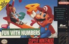 Mario teaches numbers in Mario's Early Years Fun with Numbers on the SNES