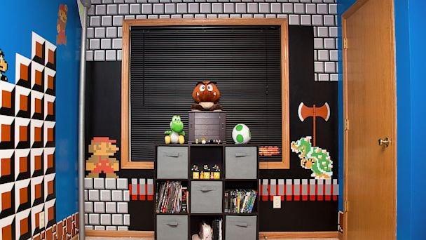 Super Mario themed bedroom suprise for AJ 3