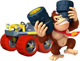 Donkey Kong holding Monster tires