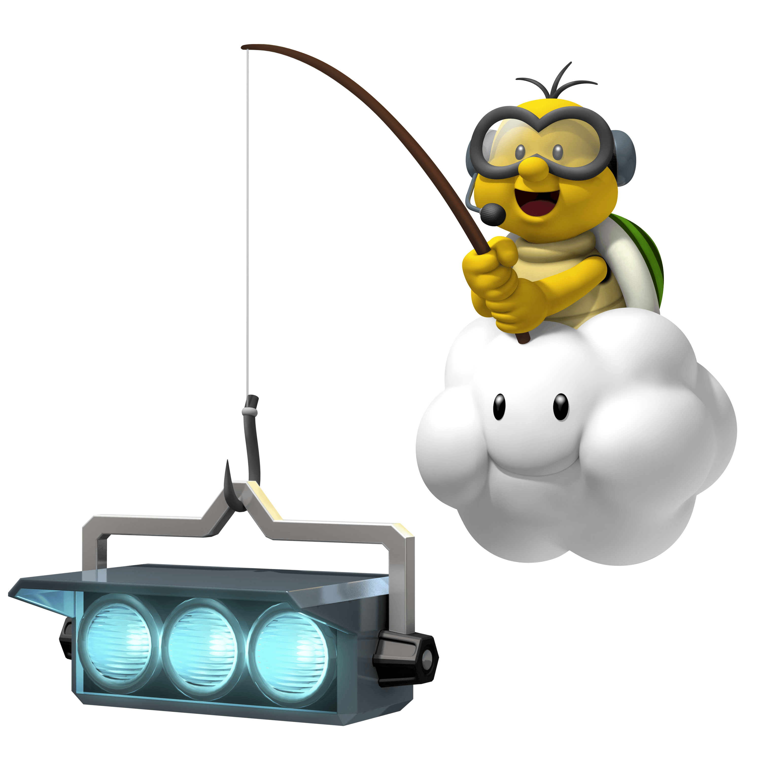Lakitu, the race official with his signature traffic lights. 