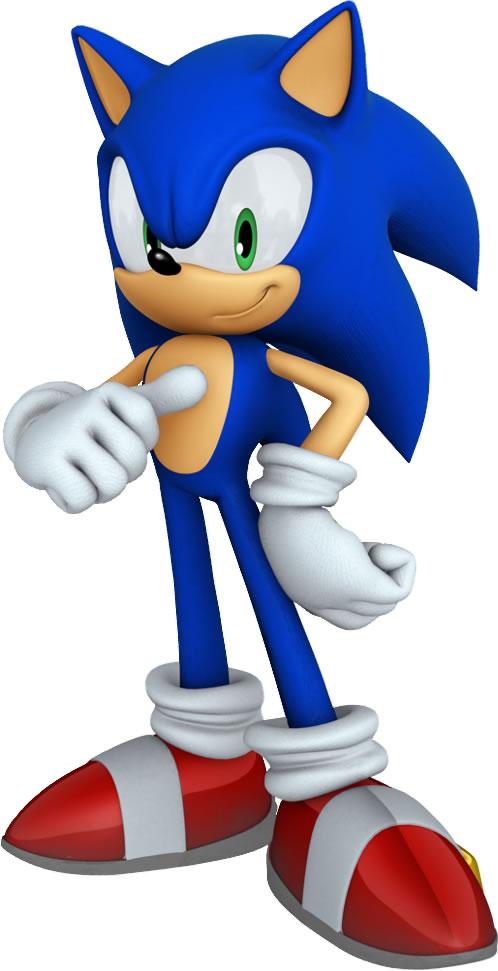Sonic the Hedgehog Pointing at Himself