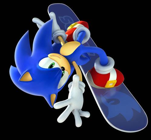 Sonic The Hedgehog On Snowboard