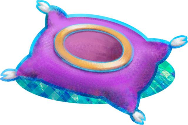 A purple pillow from Mario & Luigi: Dream Team