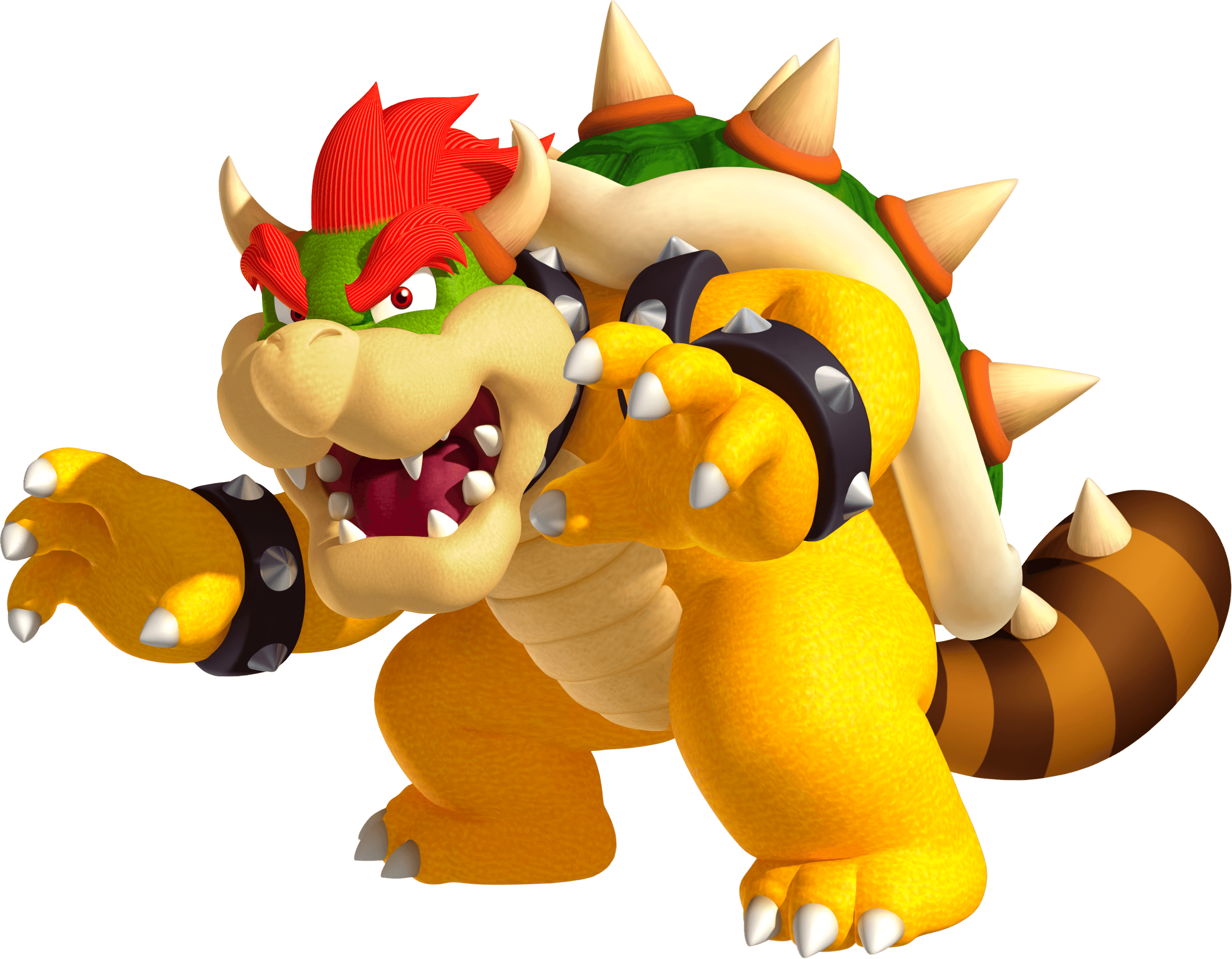Bowser with Raccoon Power.