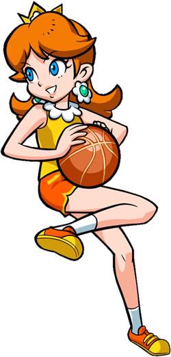 Mario Hoops 3 on 3: Daisy playing ball