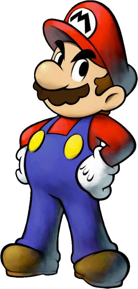 Mario standing with his hands on his hips