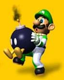 Luigi Carrying Bob Omb
