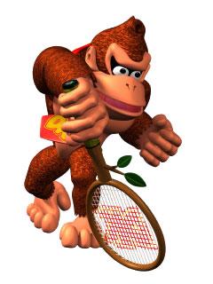 Donkey Kong Playing Tennis