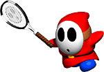 Shy Guy Playing Tennis