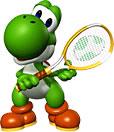Yoshi Playing Tennis