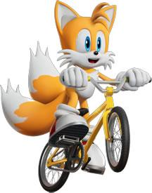 Miles Tails Prower on bicycle