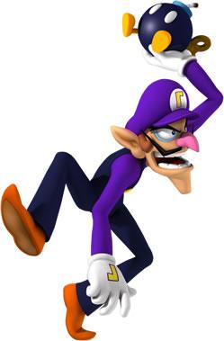 Waluigi Throwing Bob Omb