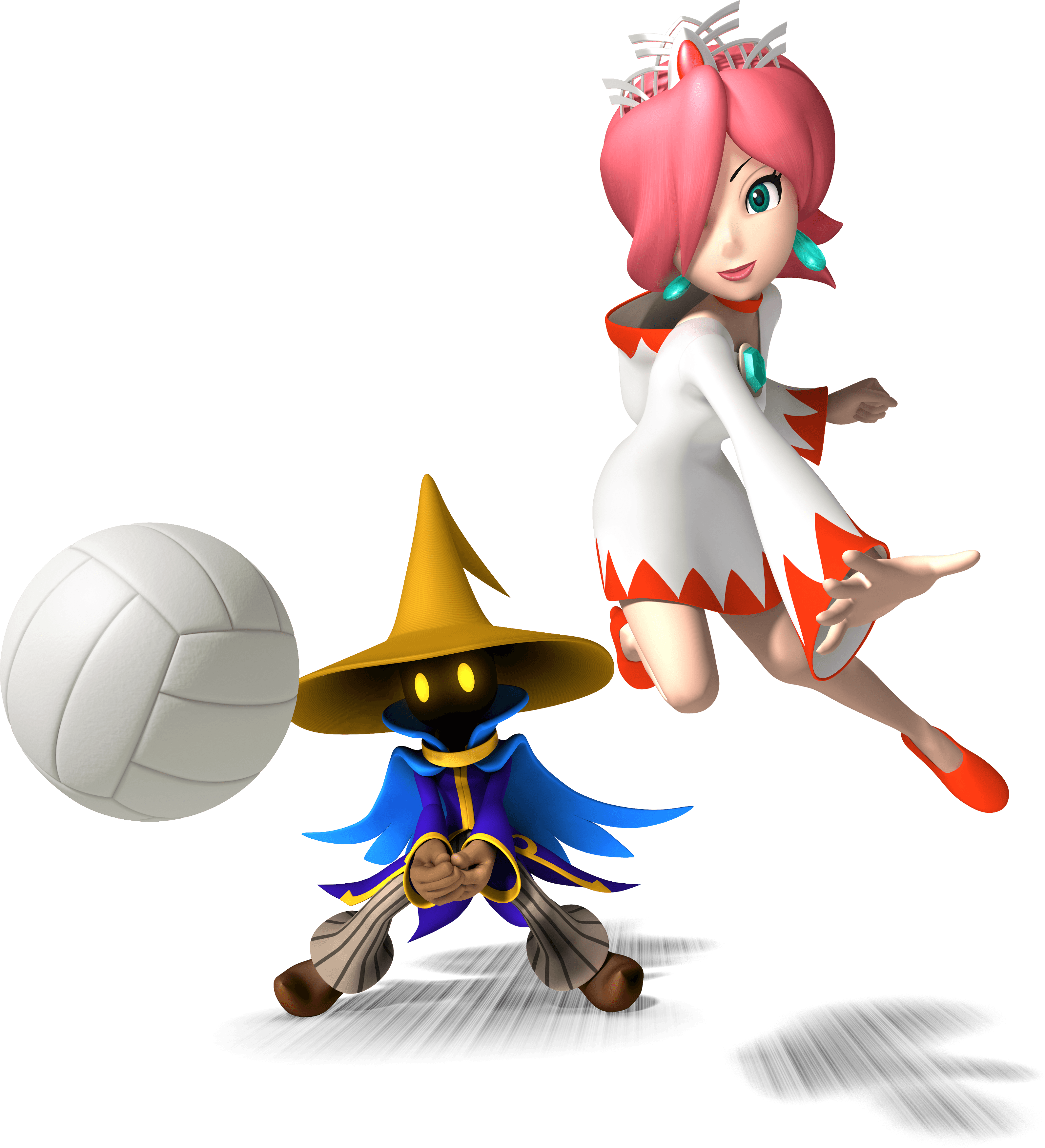 Mario Sports Mix (Wii) Artwork including Balls & Equipment + Characters