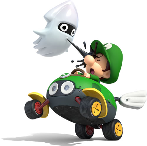 Blooper inking Baby Luigi