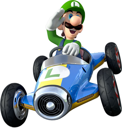 Luigi In His Kart