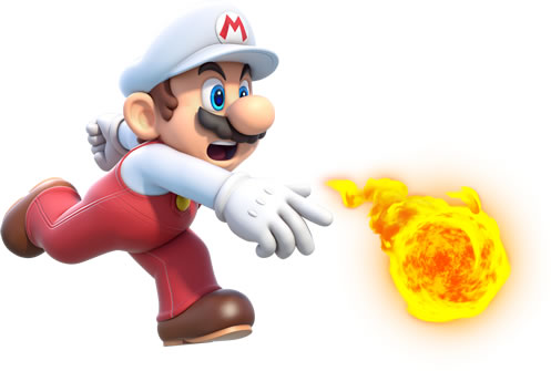 Fire Mario Throwing Flame