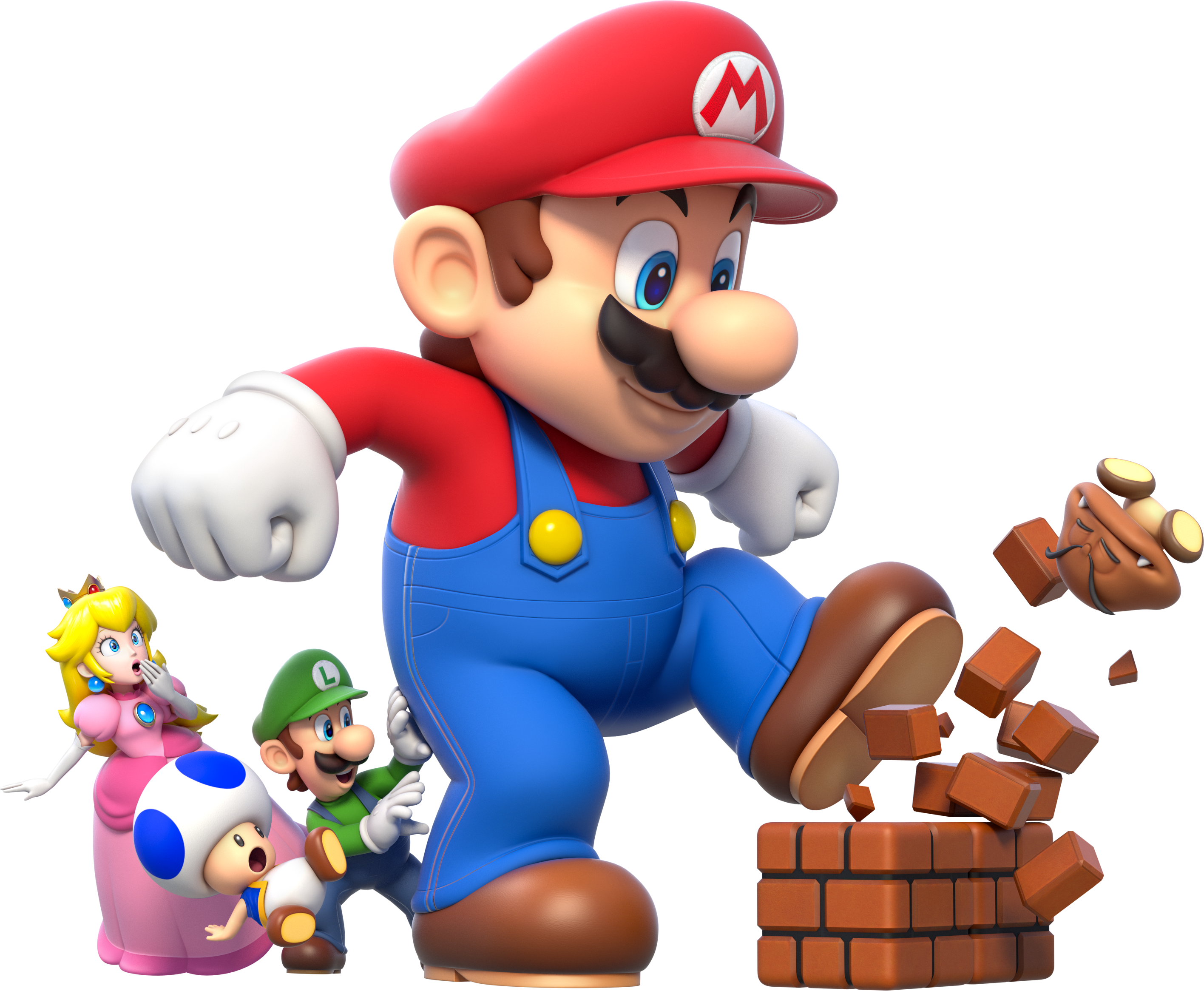 Super Mario 3D World (Wii U) Artwork including characters, enemies