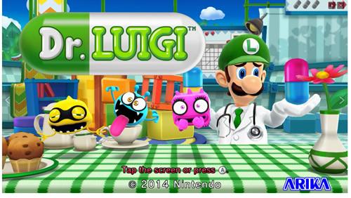 The Dr. Luigi (Wii U) Title screen