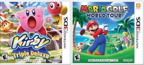 Mario Golf: World Tour and Kirby Triple Deluxe on 3DS