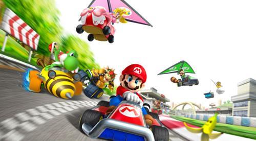 A group artwork from Mario Kart 7, as used in the games front box cover