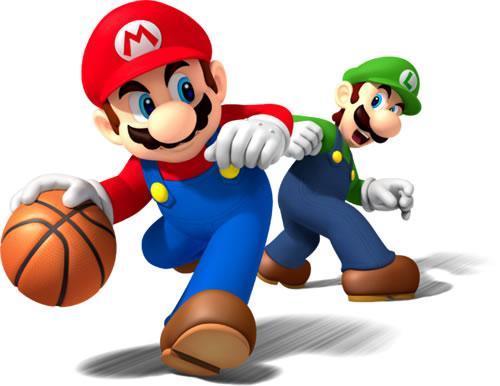 Mario Dribbles past an angry looking Luigi