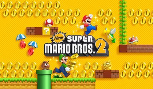 New Super Mario Bros. 2 artwork of Mario and Luigi grabbing some serious coin