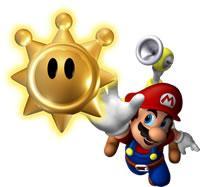 Mario reaching for a shine sprite