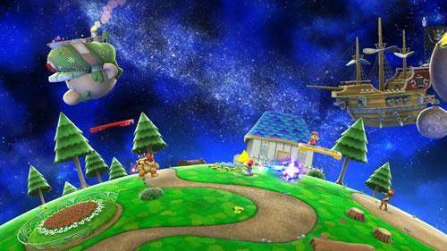 A Super Mario Galaxy stage in Super Smash Bros U and 3DS