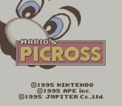 Mario's Picross for the Game Boy