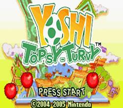 Yoshi Topsy Turvy title screen