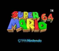 Super Mario 64 for the N64 title screen
