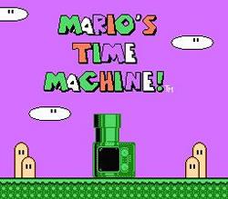 Mario's Time Machine NES title screen