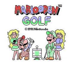 NES Open Tournament golf title screen