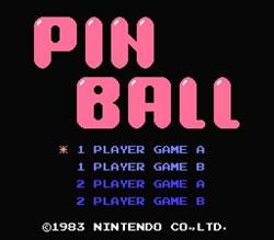 Pinball, featuring Super Mario for the Nintendo NES
