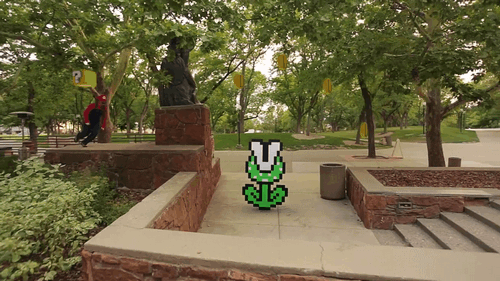 An epic gif of some real life Super Mario Action