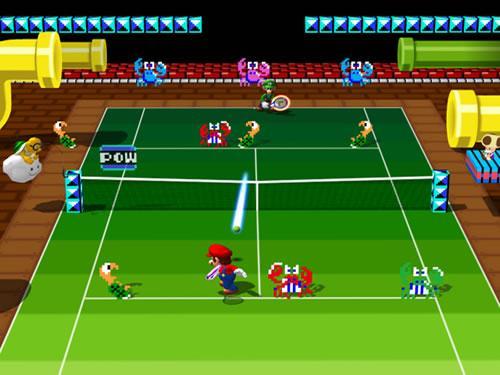 Mario Power Tennis: Mario Bros themed course