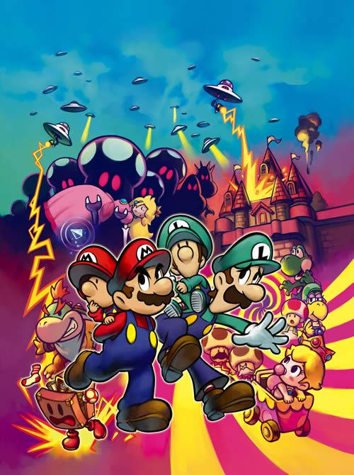Mario and Luigi: Partners in Time (DS) Artwork of the Main Cast ...