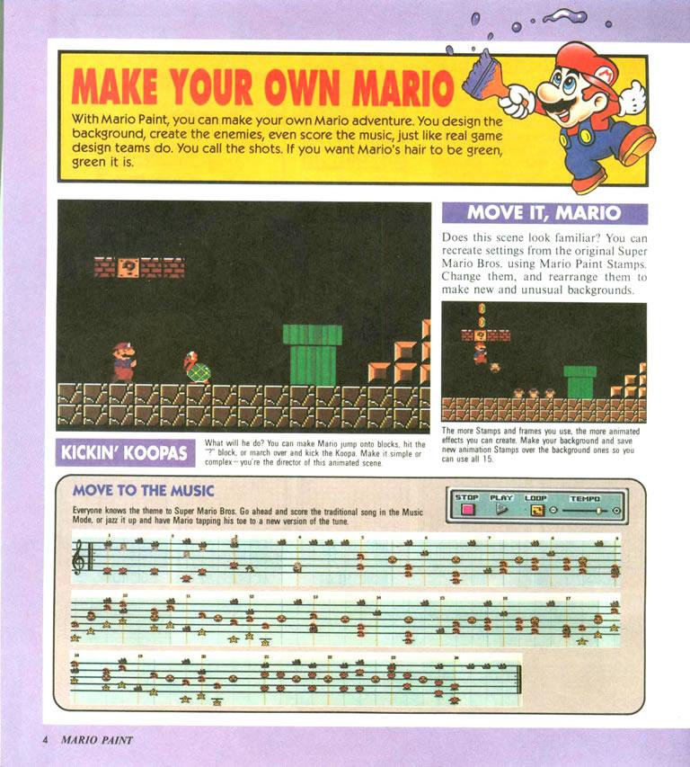 Mario Paint 16page advanced features guide in Nintendo Power Vol. 44