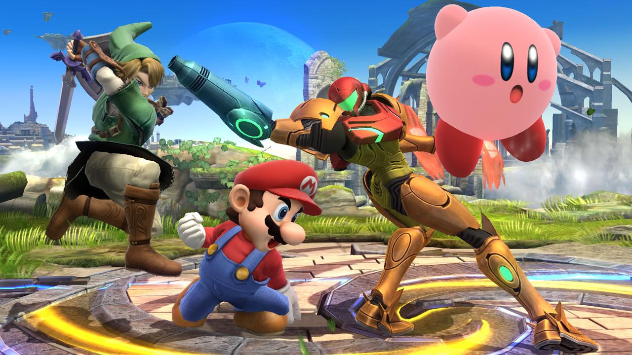 Mario, Link, Samus and Kirby battle it out