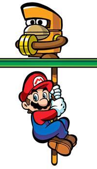 Mario holding onto a Monchees tail