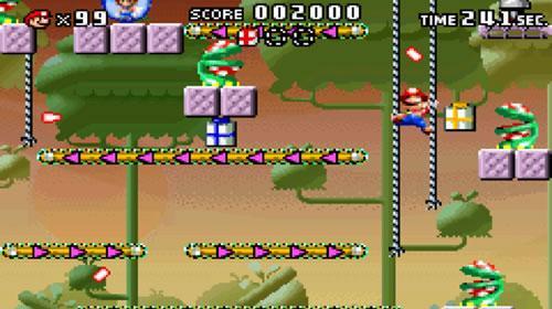 A screenshot of Mario vs. Donkey Kong.