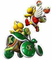Red Paratroopa and Green Koopa with 3x red shells!