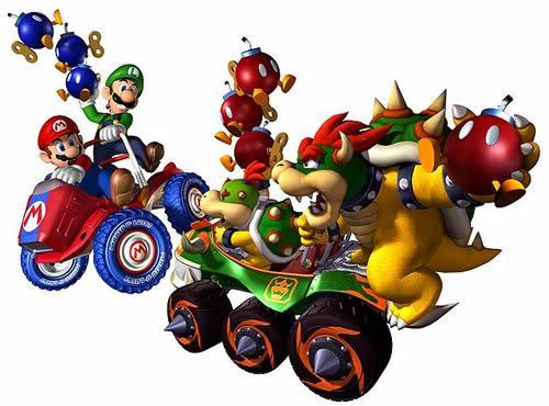 Mario and Luigi fighting Bowser and Bowser Jr
