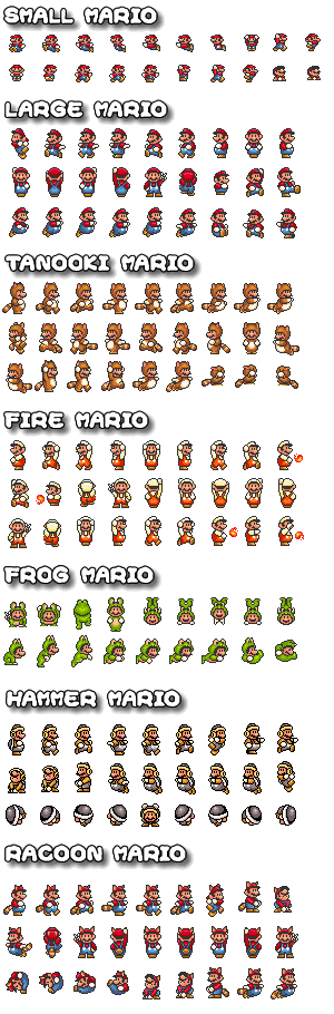 Modern Super Mario Bros 3 Sprites Pixel Art Maker - Reverasite