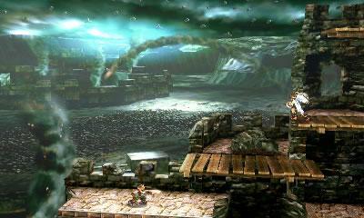 A Kid Icarus: Uprising inspired stage in Super Smash Bros 3DS