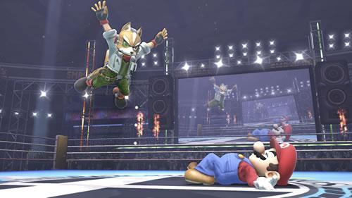 A WWE Wrestling styled stage in Super Smash Bros U and 3DS
